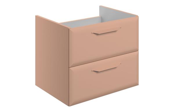 Stafford 600mm Wall Hung 2 Drawer Basin Unit (No Top) - Matt Apricot